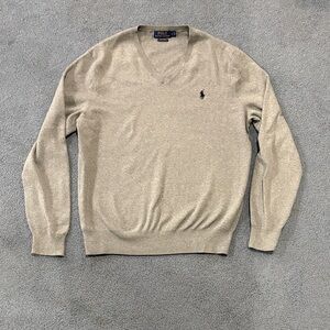 Polo Ralph Lauren Men's Gray V-Neck Sweater